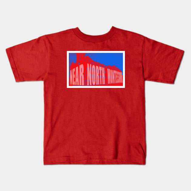 NNM-RedBlue Kids T-Shirt by Gabe Ginex Custom Artwork